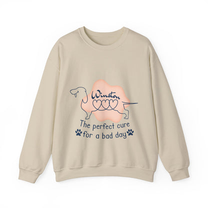 Custom Sweatshirt  with dachshund Name  -  Unisex Sweatshirt