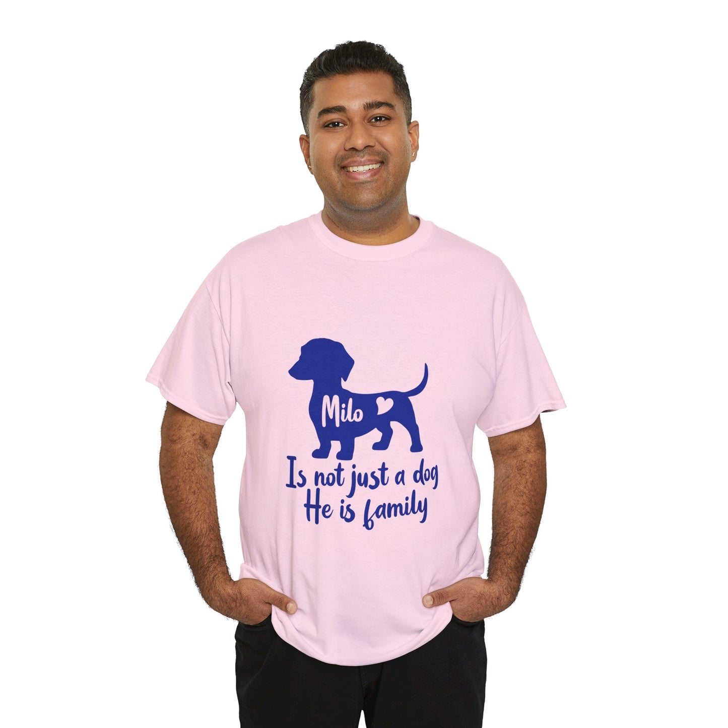 Mi familia - Camiseta personalizada con nombre de perro salchicha 