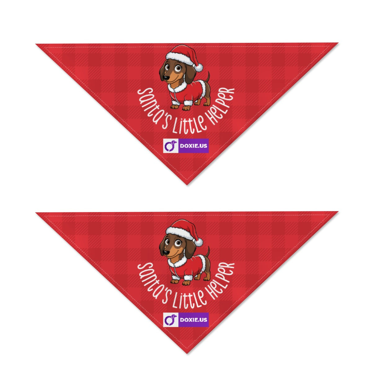 Santa's little helper - Bandanas for Dachshunds