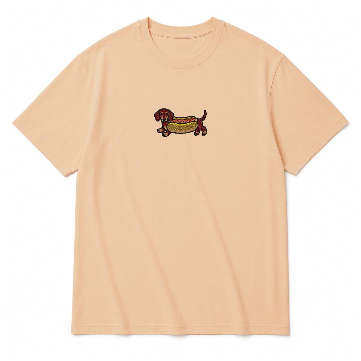 LEO - Embroidered Doxie T-Shirt | Heavyweight Crew Neck
