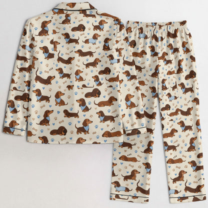 Tyson  – Matching Women's Satin Pajamas | Soft Silky Two-Piece Sleepwear Set