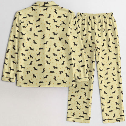 Cookie  – Matching Women's Satin Pajamas | Soft Silky Two-Piece Sleepwear Set