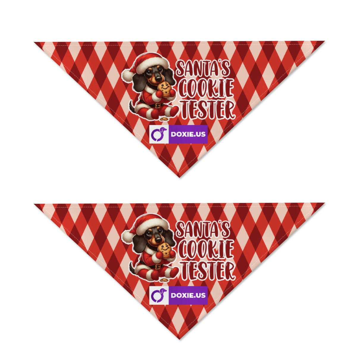 Santa's Cookie Tester - Bandanas for Dachshunds