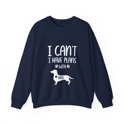 Custom Sweatshirt  with dachshund Name  -  Unisex Sweatshirt