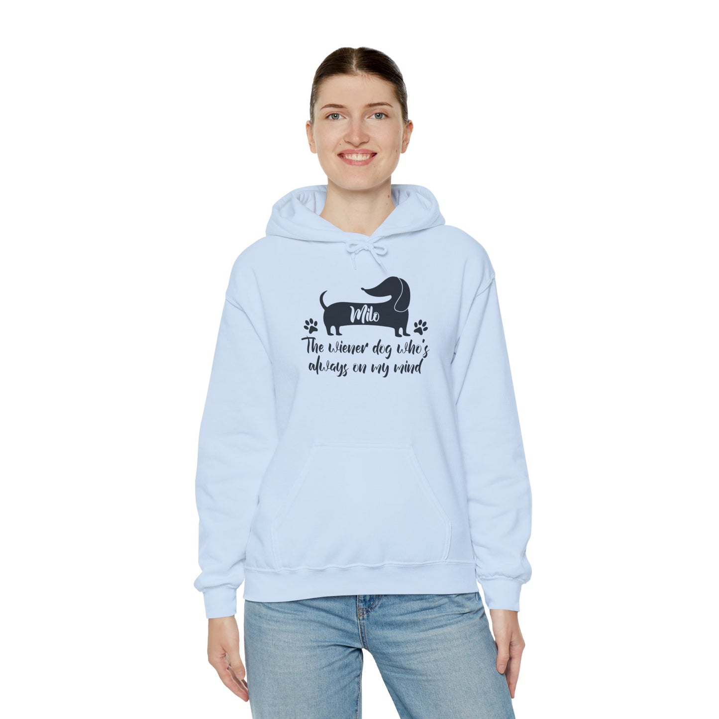 Custom Hoodie with dachshund Name  - Unisex Hoodie