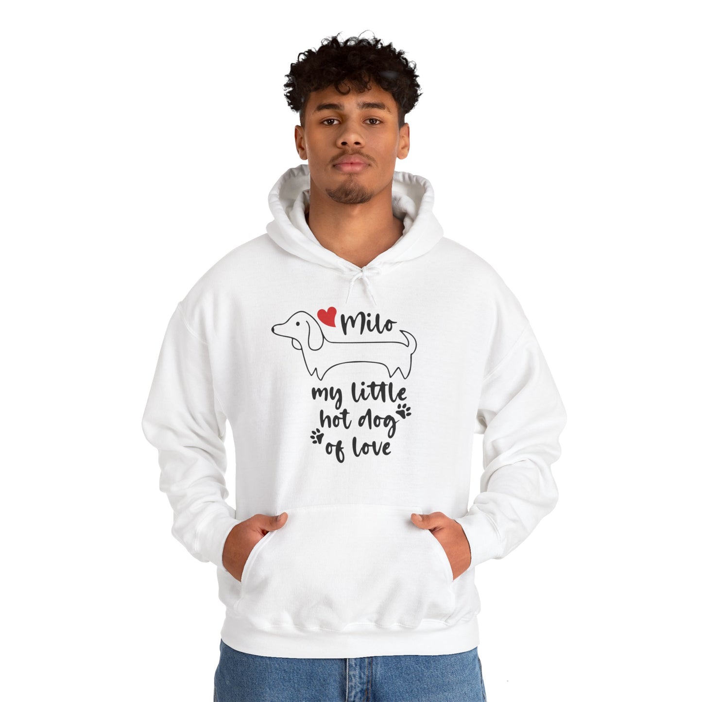 Custom Hoodie with dachshund Name  - Unisex Hoodie