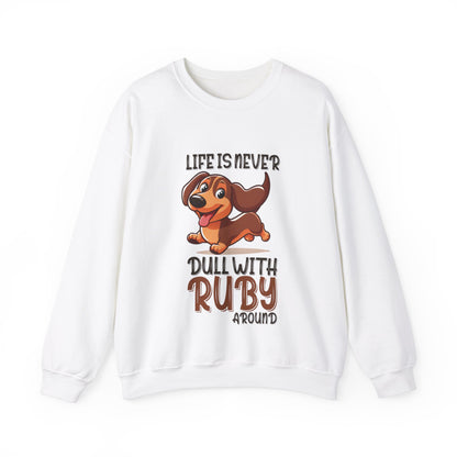 Custom Sweatshirt  with dachshund Name  -  Unisex Sweatshirt