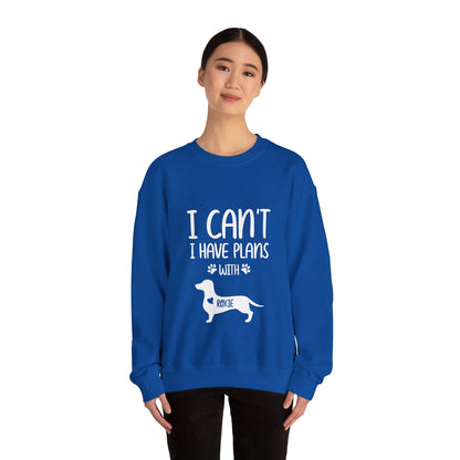 Custom Sweatshirt  with dachshund Name  -  Unisex Sweatshirt