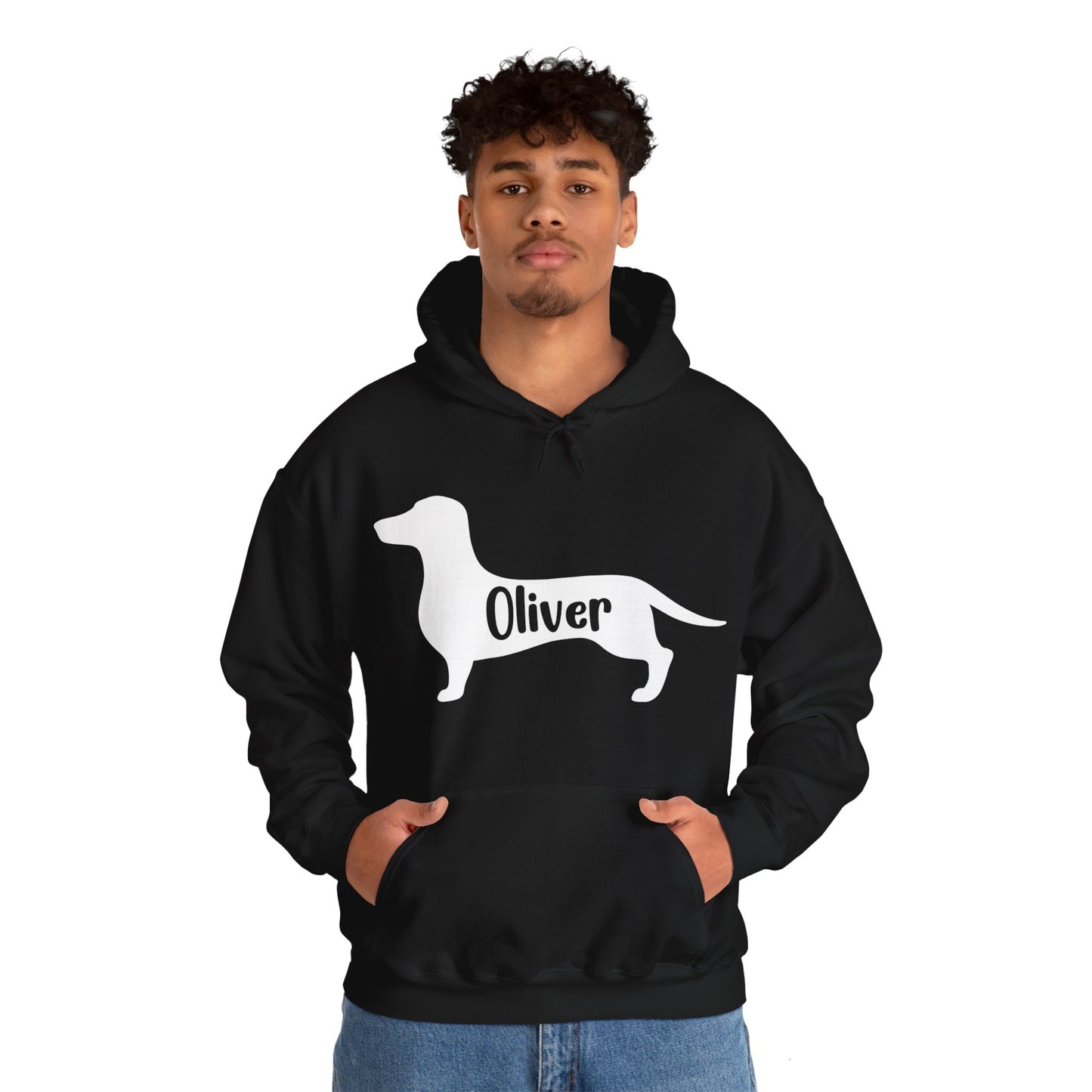 Custom Hoodie with dachshund Name  - Unisex Hoodie