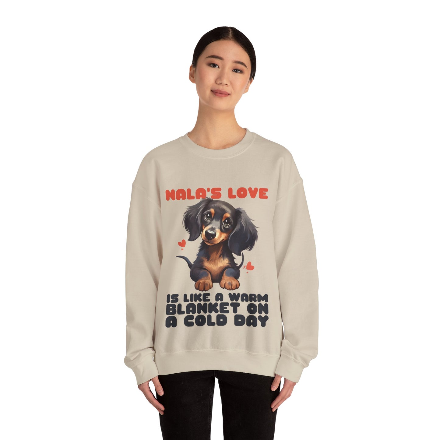 Custom Sweatshirt  with dachshund Name  -  Unisex Sweatshirt