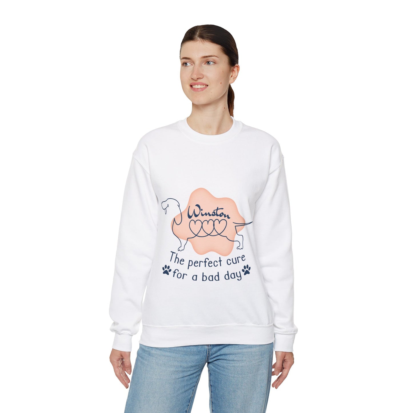 Custom Sweatshirt  with dachshund Name  -  Unisex Sweatshirt