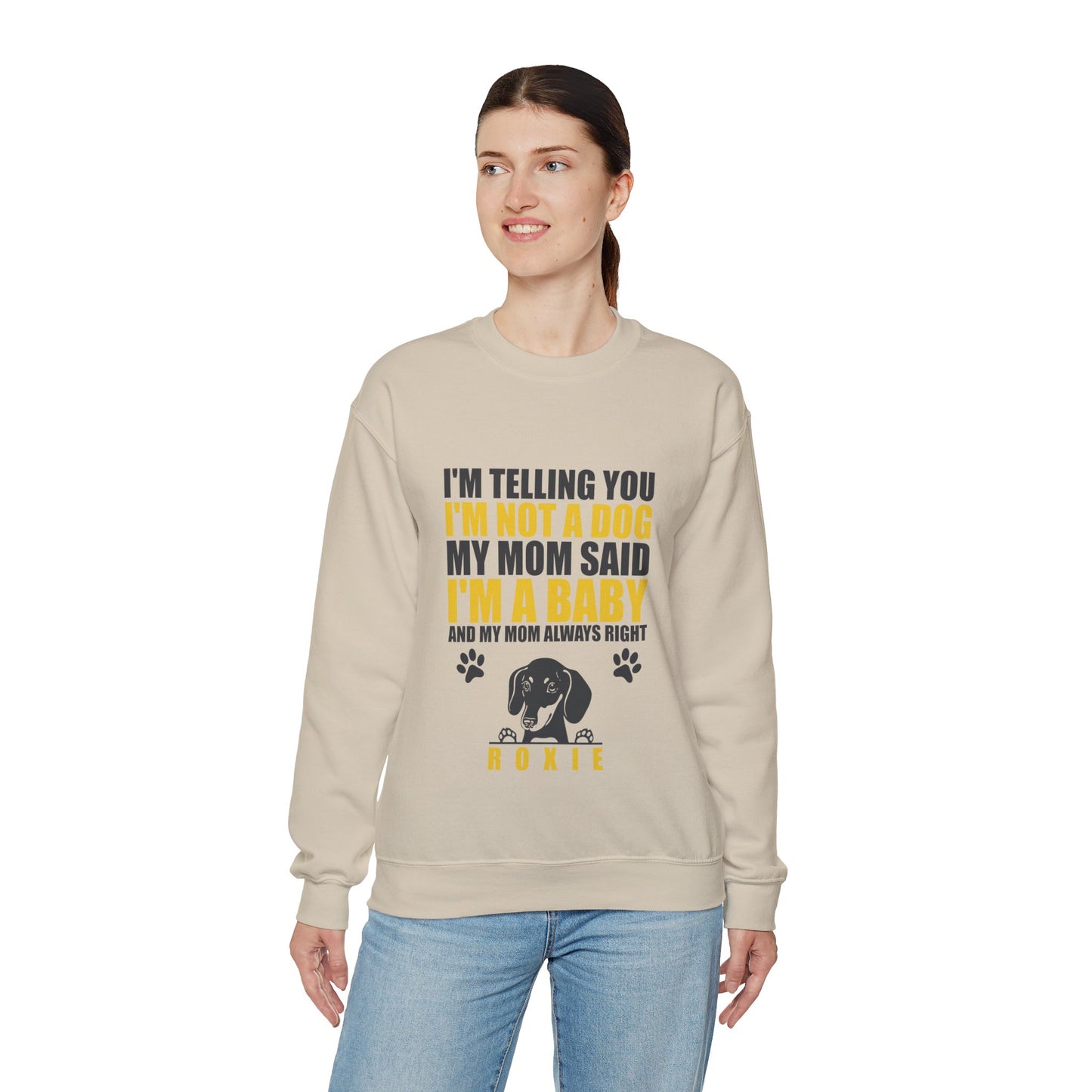 Custom Sweatshirt  with dachshund Name  -  Unisex Sweatshirt