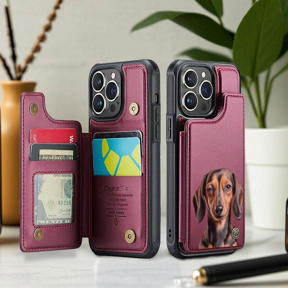Cherry - Leather Wallet Case for for iPhone & Samsung