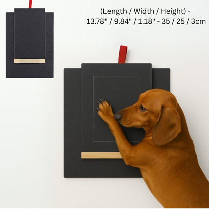 Dachshund Nail Scratching Pad – Self-Grooming Wooden Board for Healthy Paws