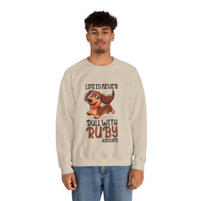 Custom Sweatshirt  with dachshund Name  -  Unisex Sweatshirt