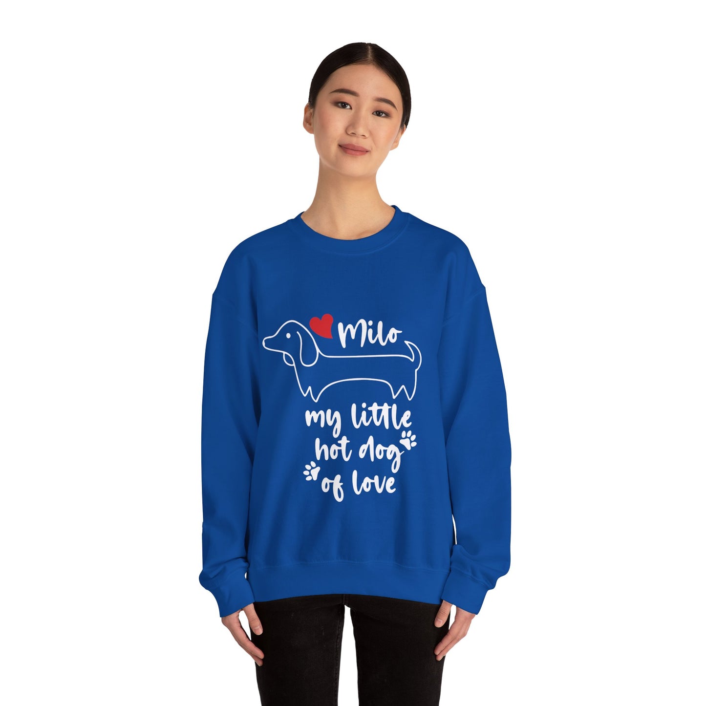 Custom Sweatshirt  with dachshund Name  -  Unisex Sweatshirt