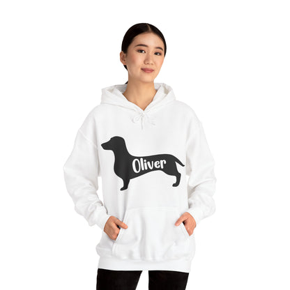 Custom Hoodie with dachshund Name  - Unisex Hoodie