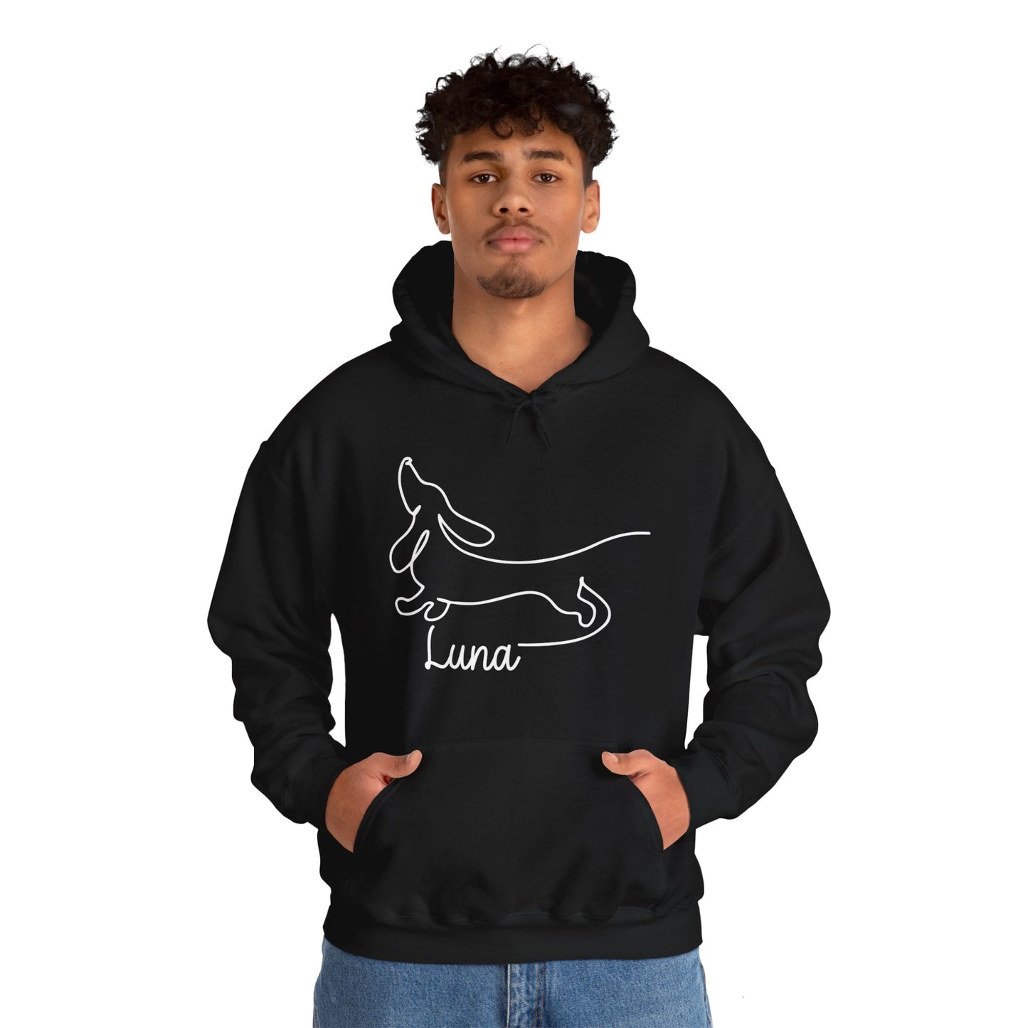 Custom Hoodie with dachshund Name  - Unisex Hoodie