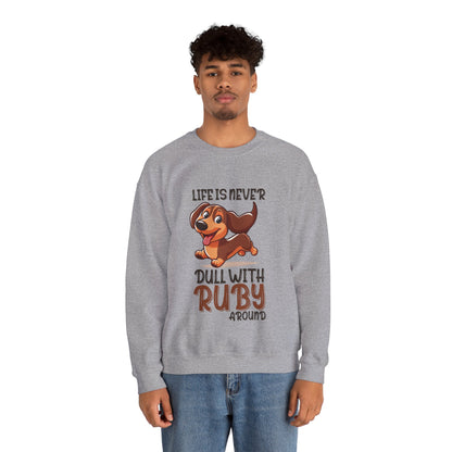 Custom Sweatshirt  with dachshund Name  -  Unisex Sweatshirt
