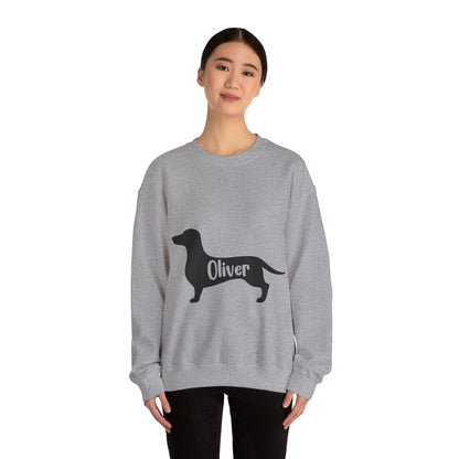 Custom Sweatshirt  with dachshund Name  -  Unisex Sweatshirt
