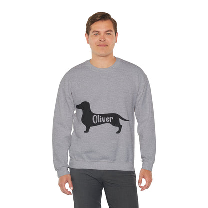 Custom Sweatshirt  with dachshund Name  -  Unisex Sweatshirt