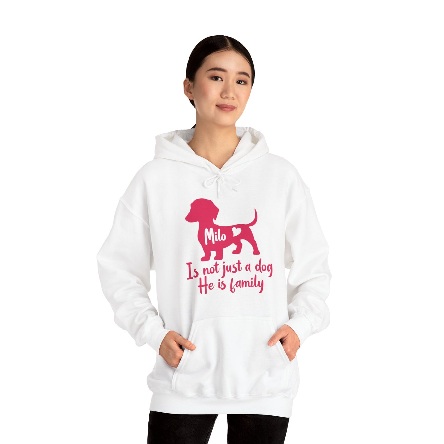 Sudadera con capucha personalizada con nombre de perro salchicha - Sudadera con capucha unisex 