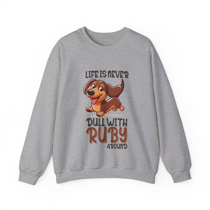 Custom Sweatshirt  with dachshund Name  -  Unisex Sweatshirt