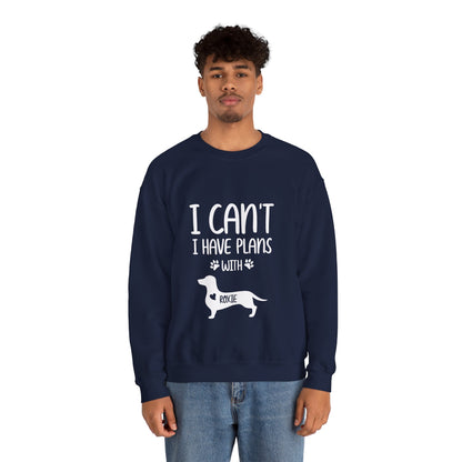 Custom Sweatshirt  with dachshund Name  -  Unisex Sweatshirt