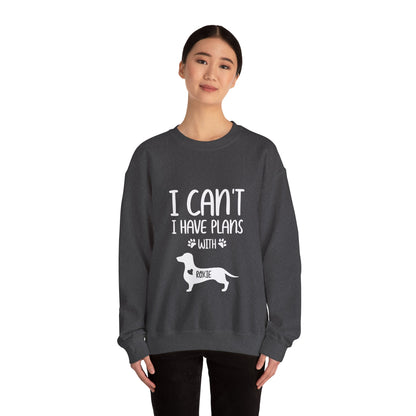 Custom Sweatshirt  with dachshund Name  -  Unisex Sweatshirt