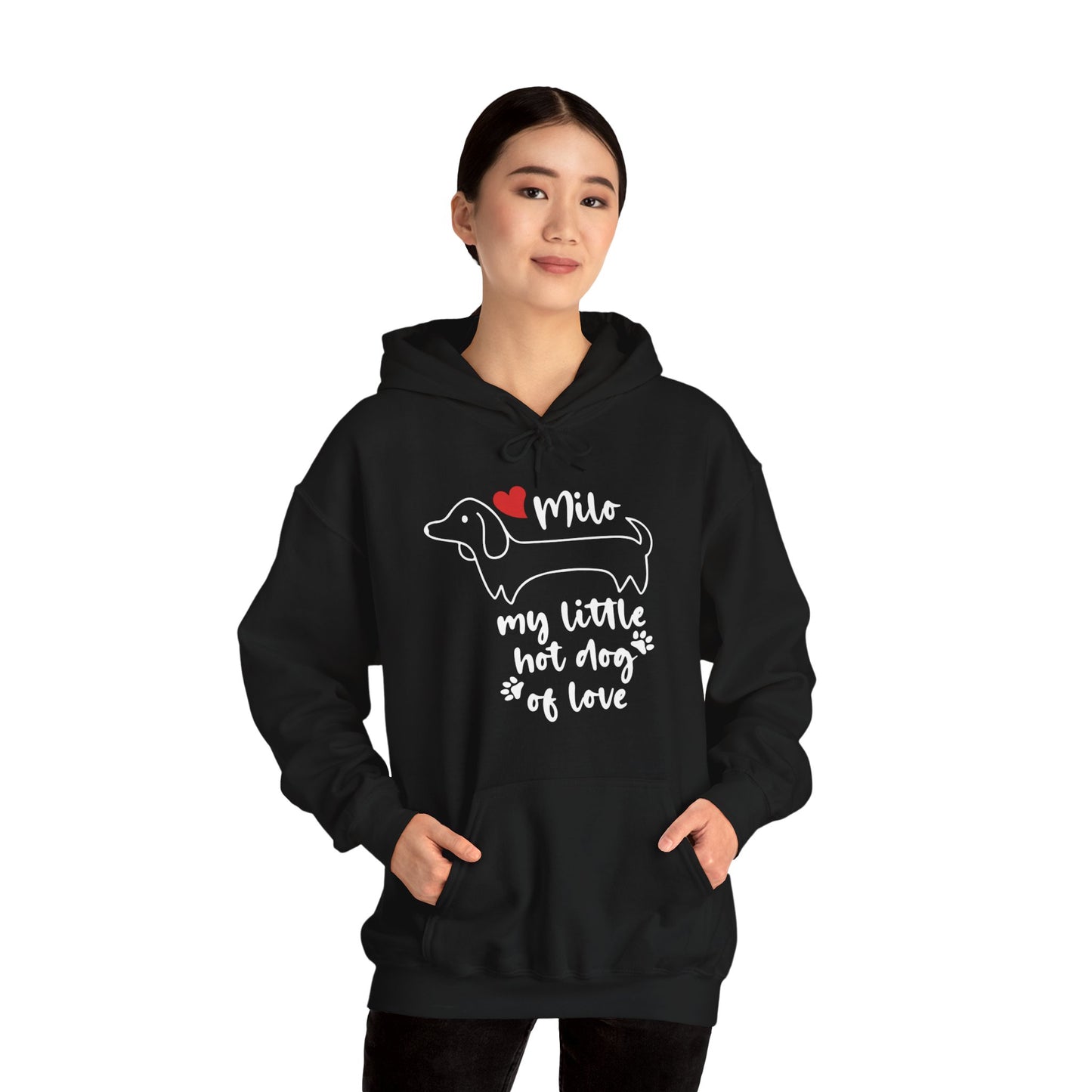 Custom Hoodie with dachshund Name  - Unisex Hoodie