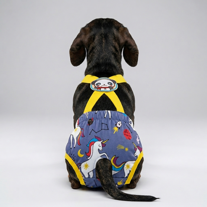 Pawzy Dachshund Cartoon Print Diaper  – Washable Dog Sanitary with Adjustable Straps