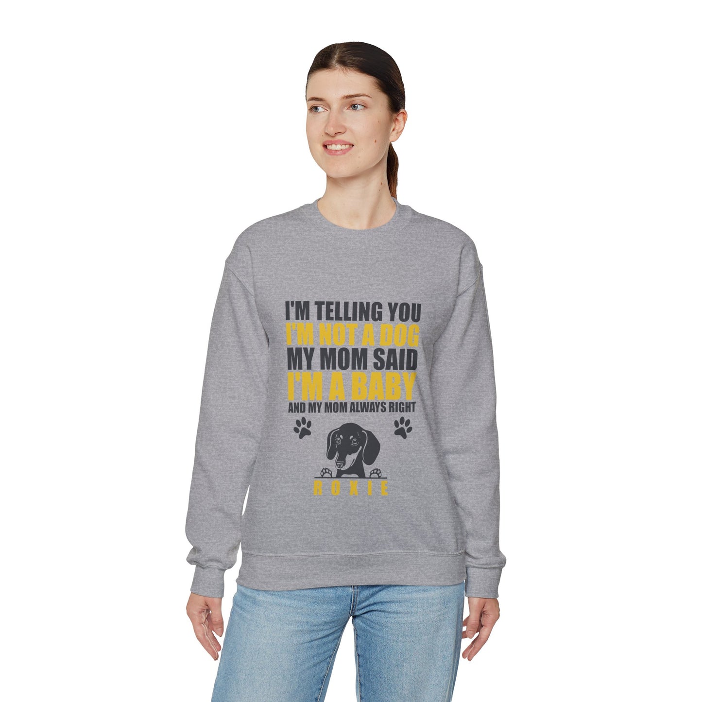 Custom Sweatshirt  with dachshund Name  -  Unisex Sweatshirt