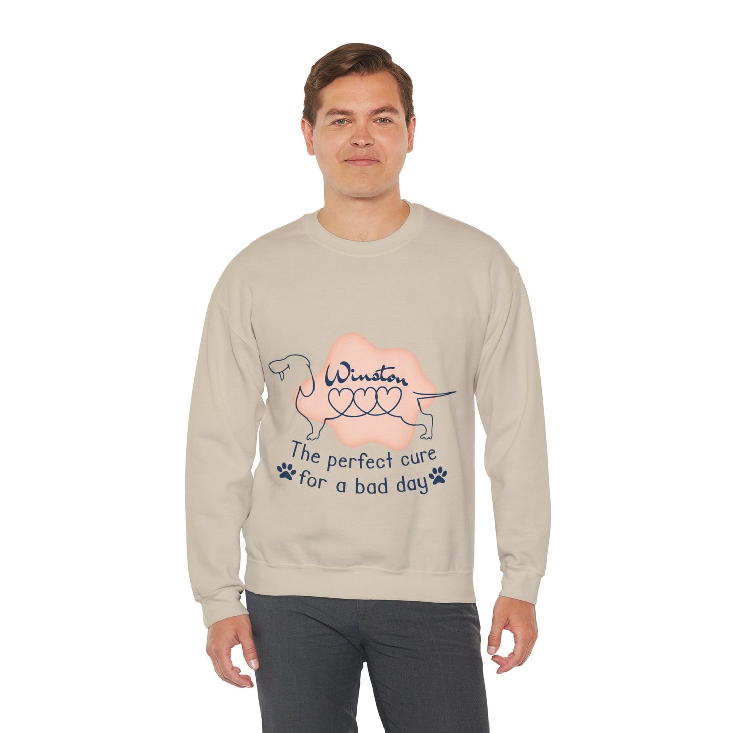 Custom Sweatshirt  with dachshund Name  -  Unisex Sweatshirt