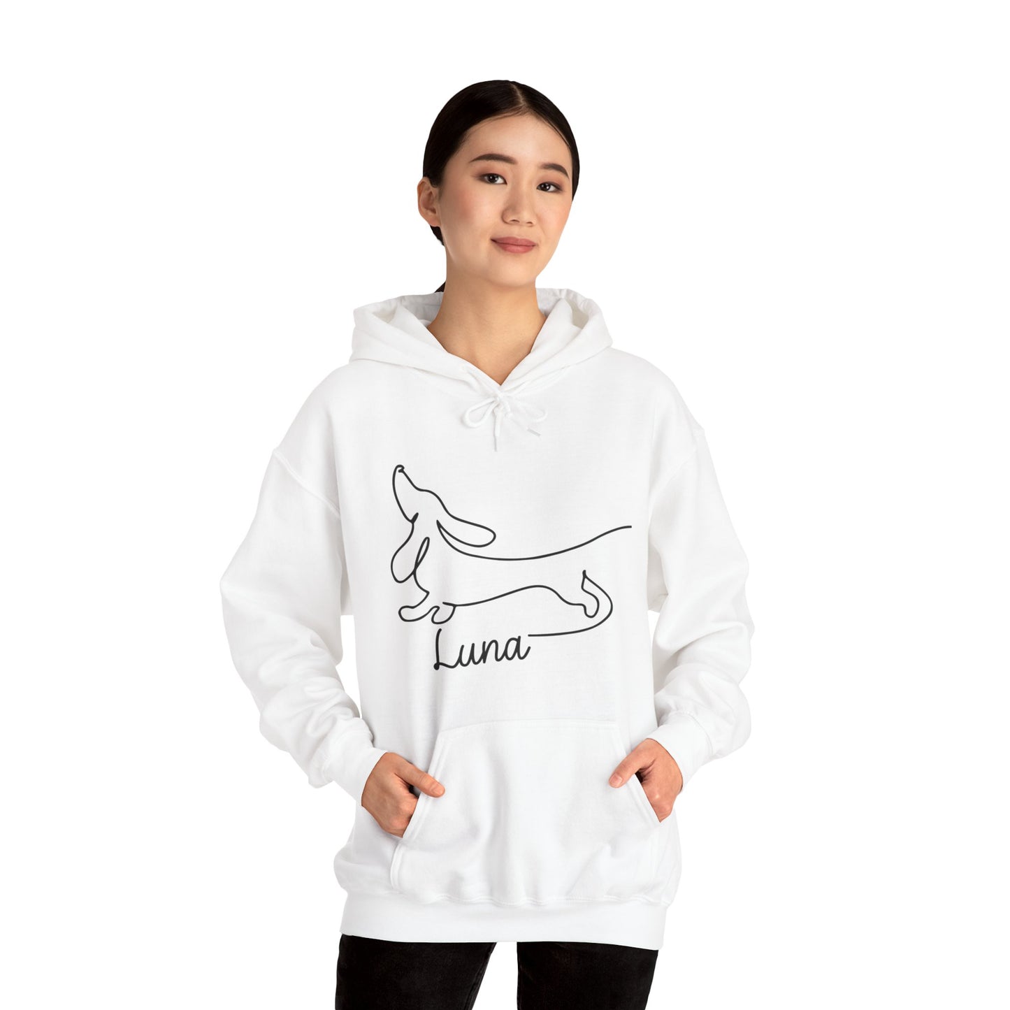 Custom Hoodie with dachshund Name  - Unisex Hoodie