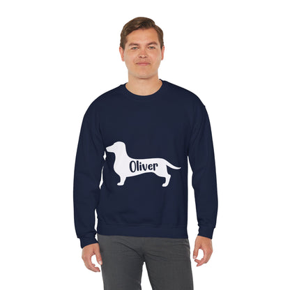 Custom Sweatshirt  with dachshund Name  -  Unisex Sweatshirt