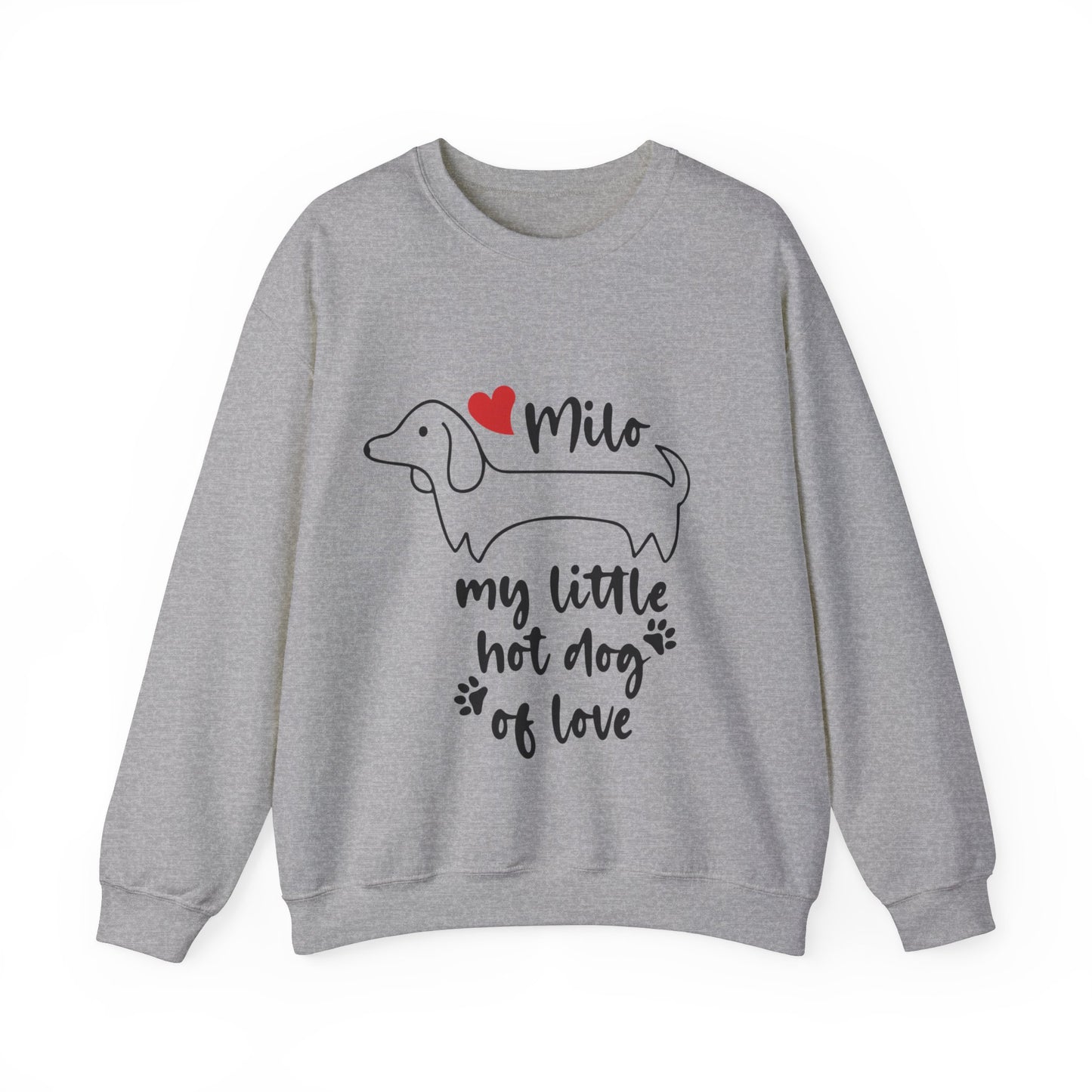 Custom Sweatshirt  with dachshund Name  -  Unisex Sweatshirt