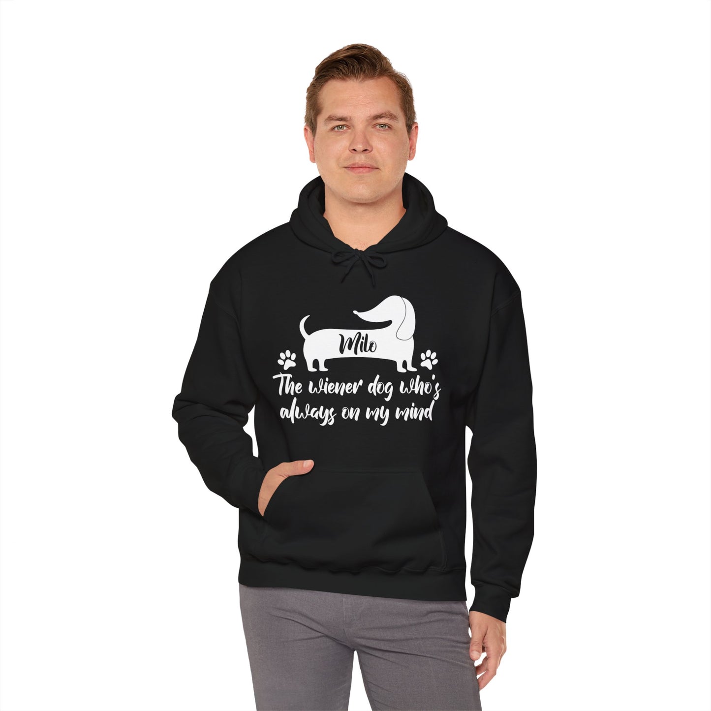 Custom Hoodie with dachshund Name  - Unisex Hoodie