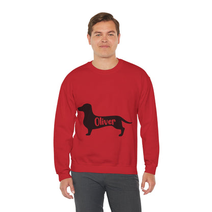 Custom Sweatshirt  with dachshund Name  -  Unisex Sweatshirt