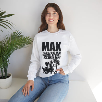 Custom Sweatshirt  with dachshund Name  -  Unisex Sweatshirt