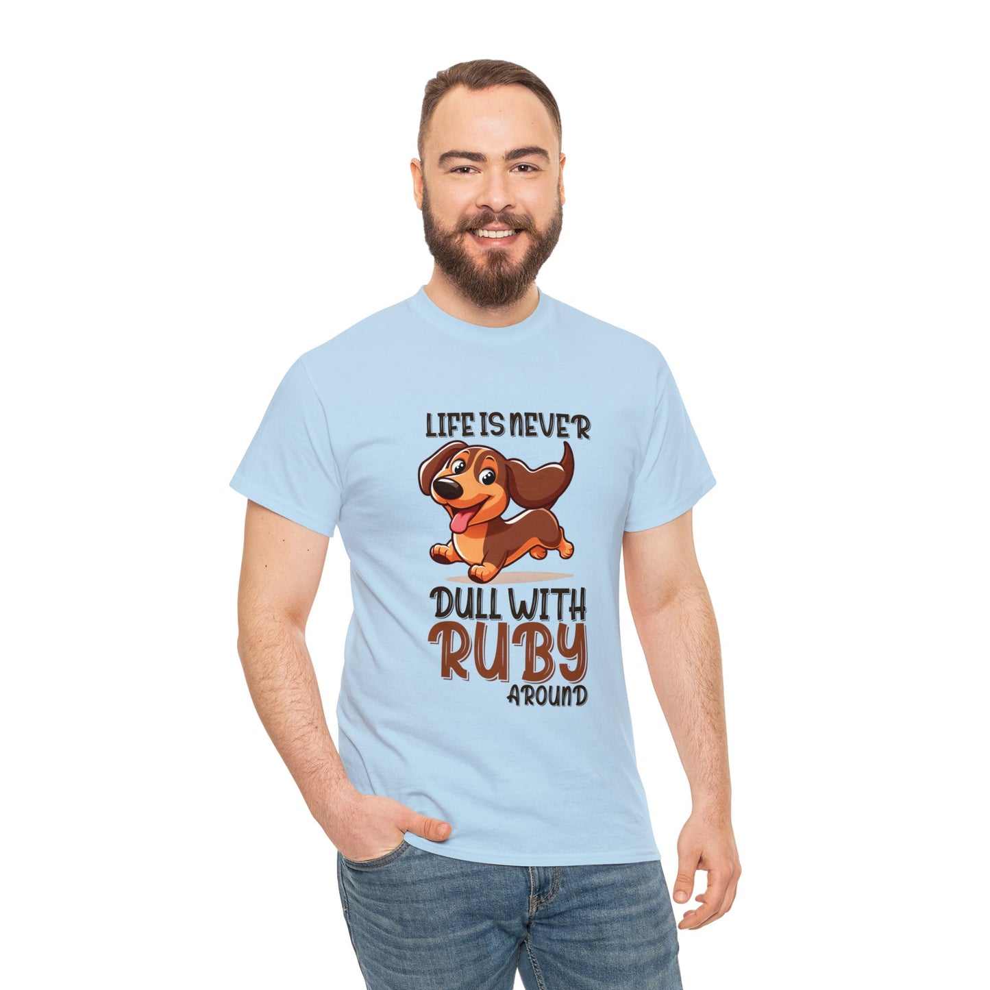 Camiseta personalizada con nombre de perro salchicha 