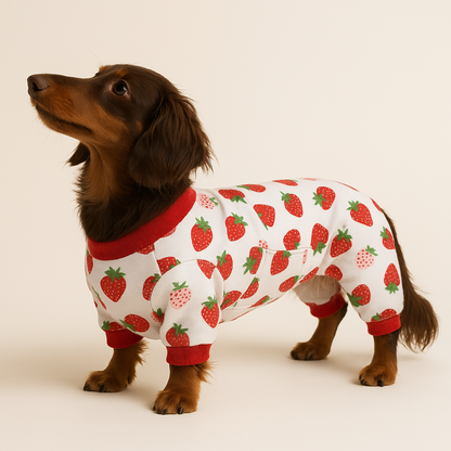 Dachshund pajama jumpsuit, view 2