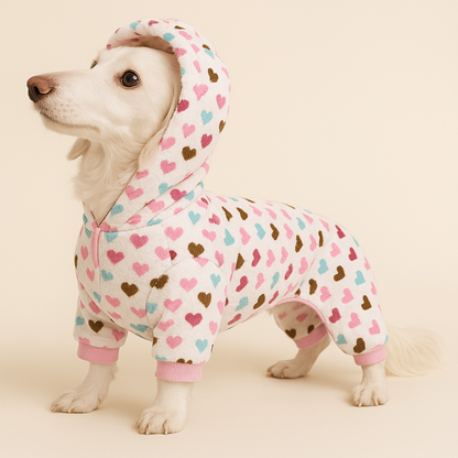 Dachshund pajama jumpsuit, view 5