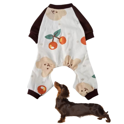 Dachshund pajama jumpsuit, view 11