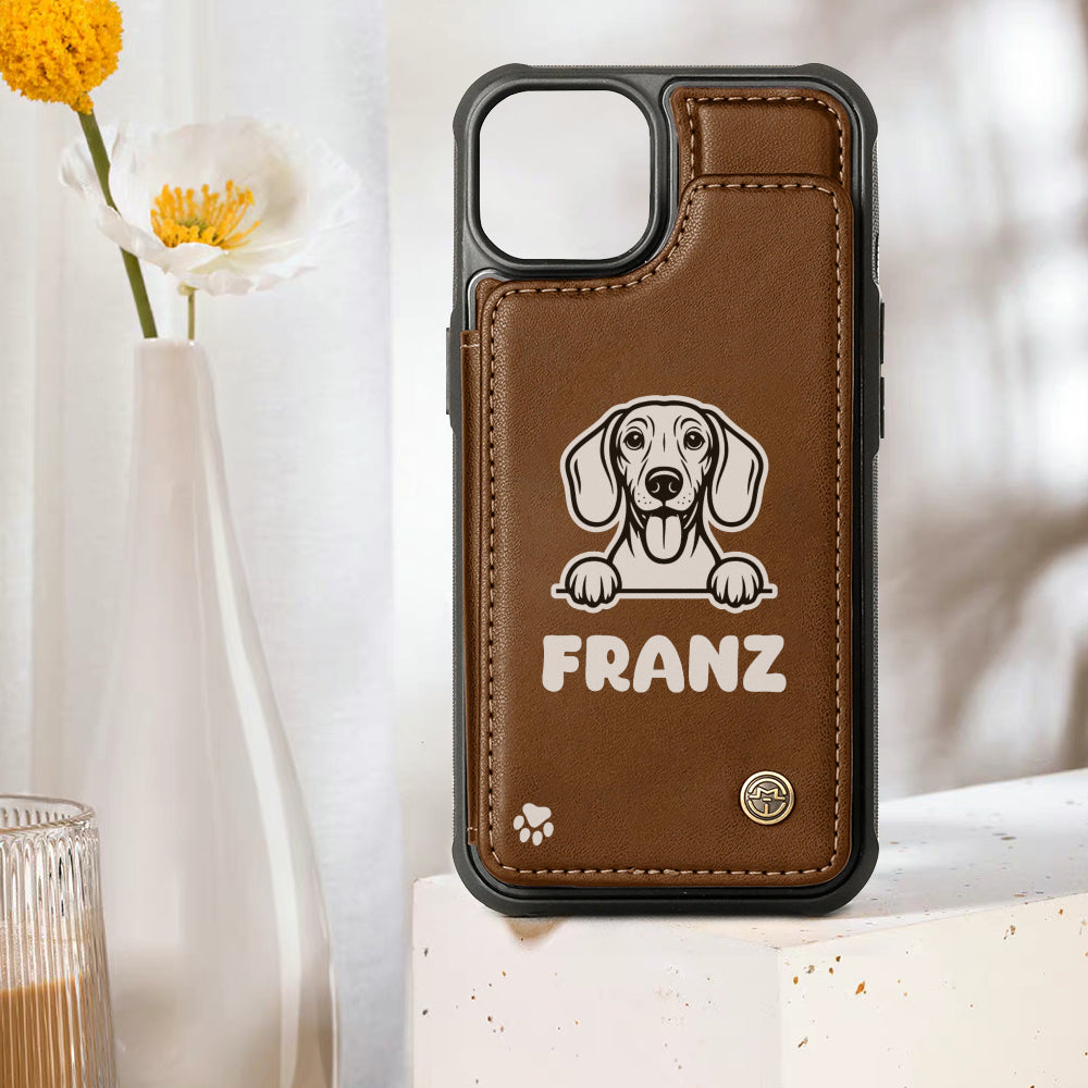 Sage - Personalized  Leather Wallet Case for for iPhone & Samsung