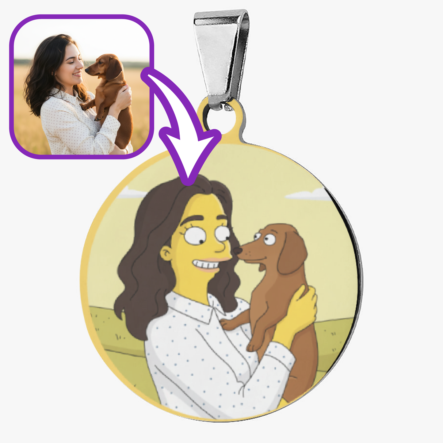 Elsa - Custom Dachshund Tag | Double-Sided ID