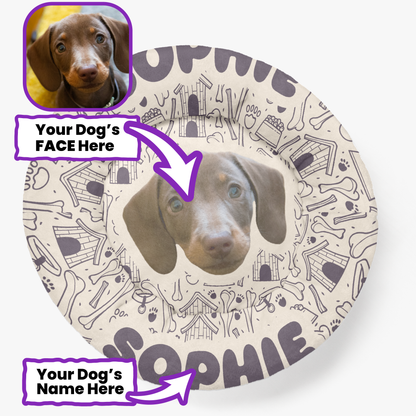 Daphne - Personalized Cloud-Comfort Large Dachshund Bed | Anti-Anxiety Donut Bed for Dachshunds