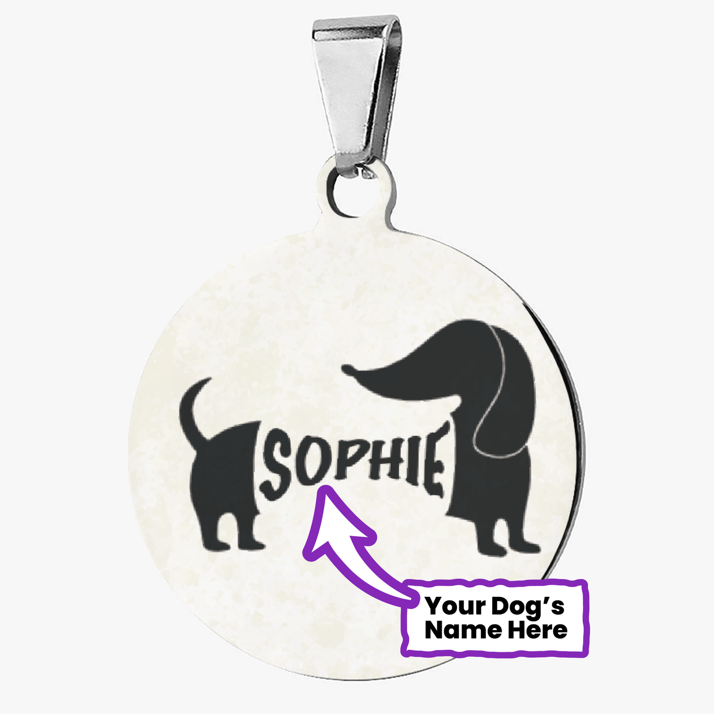 Peanut - Custom Dachshund Tag | Double-Sided ID