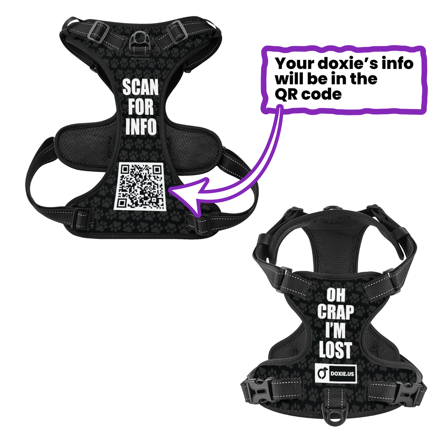 Cloud  -  Personalized No-Pull Dachshund Dog Harness