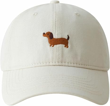 Cartoon-Dachshund-Embroidery-Baseball-Cap