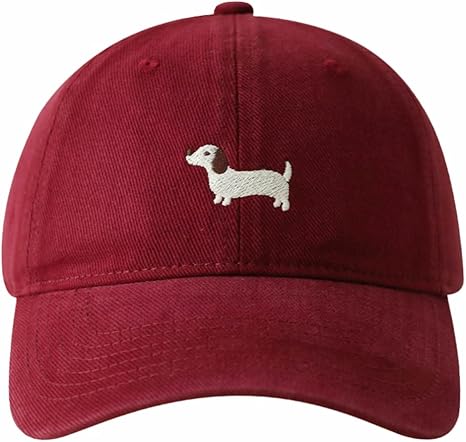 Cartoon-Dachshund-Embroidery-Baseball-Cap